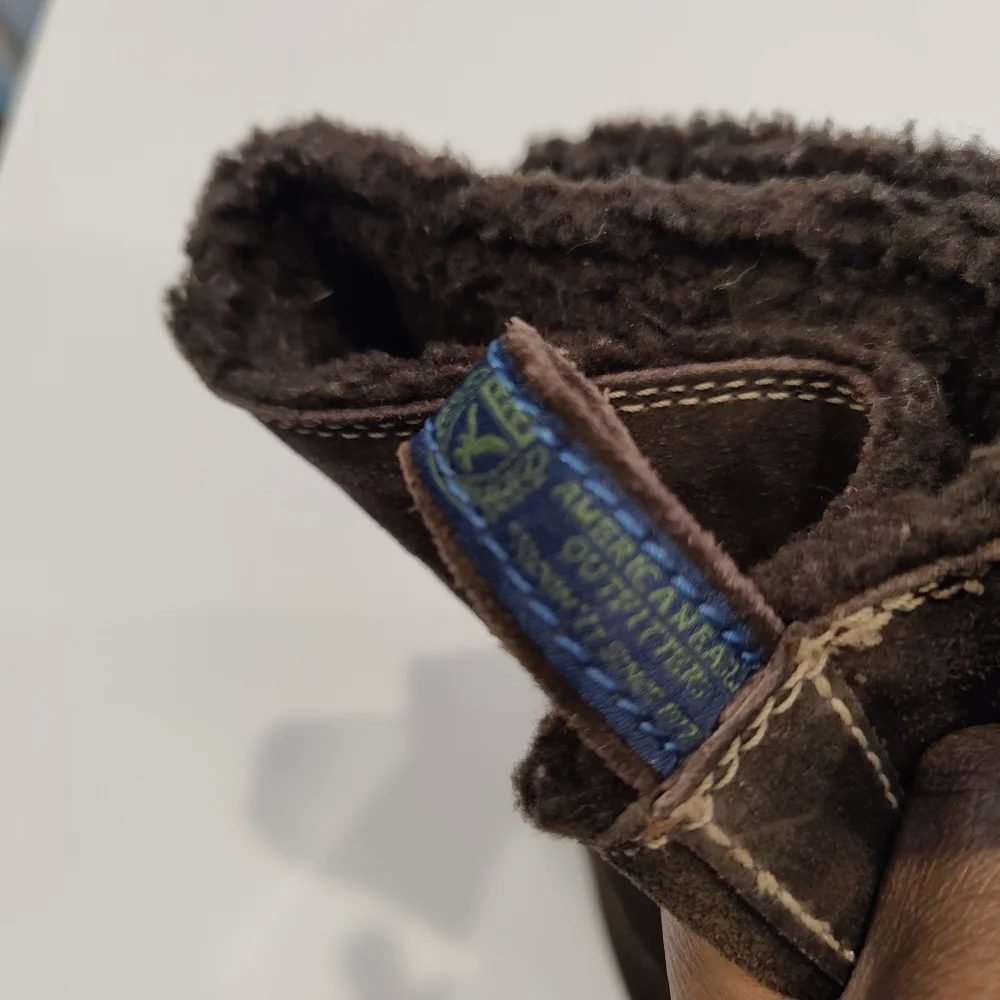 American Eagle Brown Suede Tall Fleece Boots